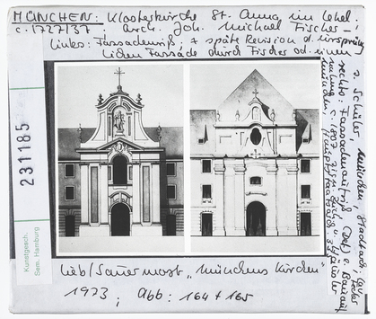 Vorschaubild München: St. Anna, Fassadenriss und Revision 